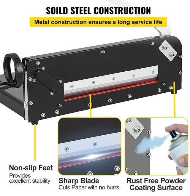 Alt view image 7 of 9 - VEVOR 12" A4 Width Guillotine Paper Cutter Heavy Duty Stack Paper Trimmer