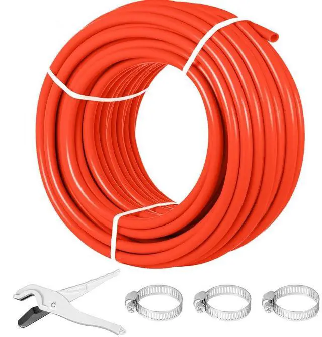Alt view image 3 of 9 - VEVOR 1/2x300ft Pex Tubing Oxygen Barrier O2 Evoh Red Radiant For In Floor Heat