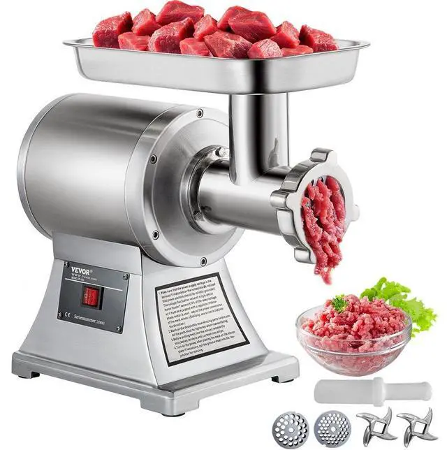 Alt view image 6 of 12 - VEVOR 550lbs/h Electric Meat Grinder 1.5hp Commercial Sausage Stuffer Filler