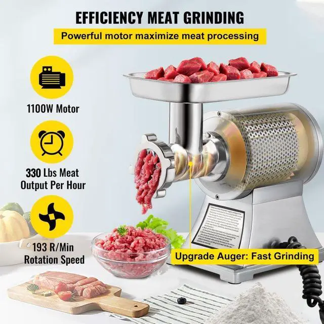 Alt view image 8 of 12 - VEVOR 550lbs/h Electric Meat Grinder 1.5hp Commercial Sausage Stuffer Filler