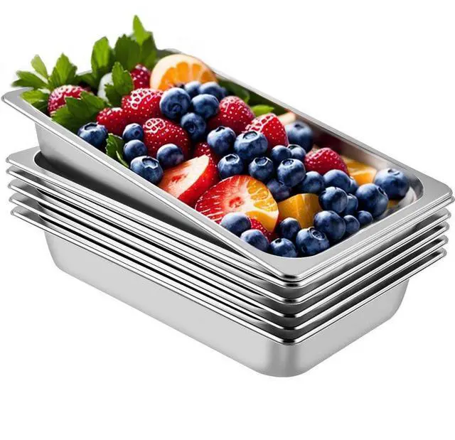 Alt view image 5 of 11 - VEVOR Steam Table Pans Bain-marie 6 Pack Catering Hotel Buffet Pans Buffet Food Pan
