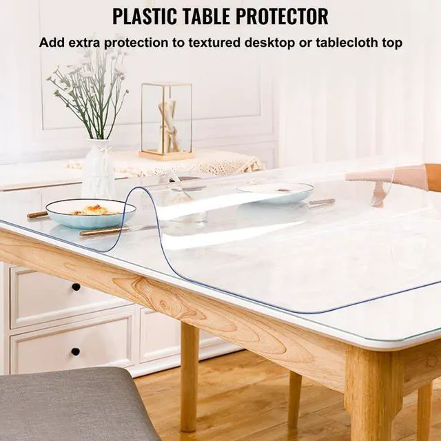 Alt view image 6 of 11 - VEVOR Pvc Tablecloth Protector Table Cover 42" X 96" Writing Desk Desktop Easy Clean