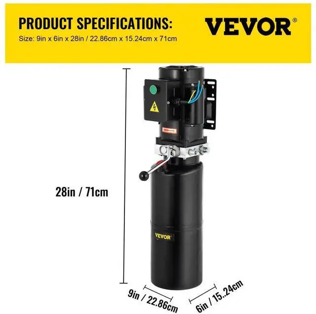 Alt view image 8 of 8 - VEVOR 110v Car Lift Hydraulic Power Unit Auto Lifts Hydraulic Pump 2.64gal Automotive