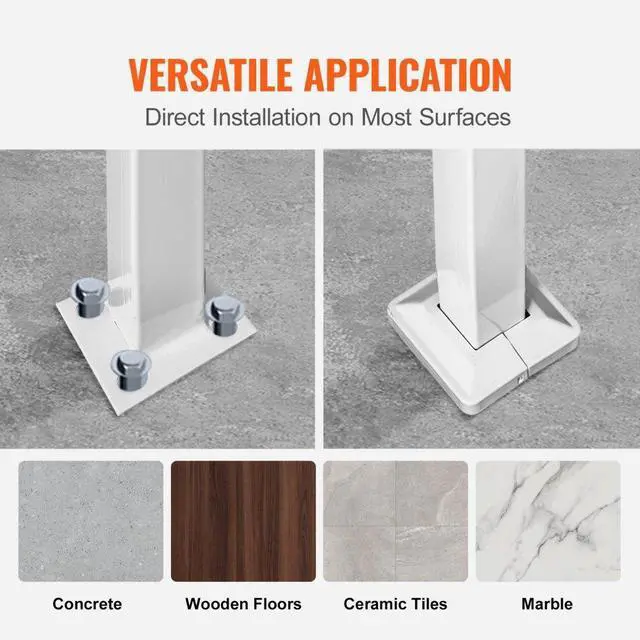 Alt view image 6 of 8 - VEVOR 4 Ft Iron Handrail Adjustable Fits 3 Or 4 Steps Handrail Grab Handrail Garden