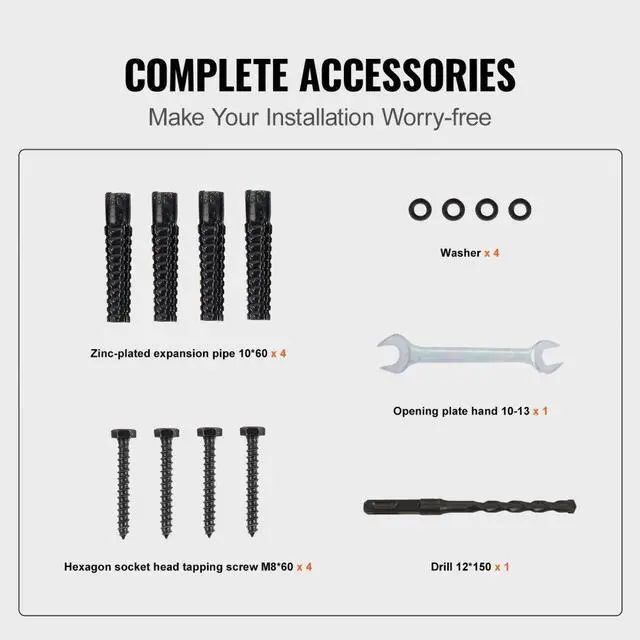 Alt view image 7 of 8 - VEVOR 2-step Handrail Single Post Handrail Round Metal Handrail For Stairs Aluminum