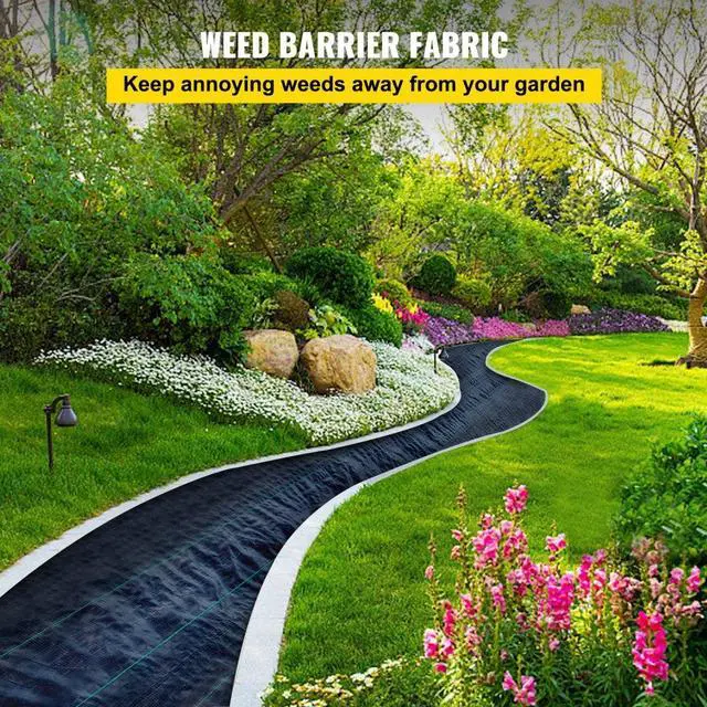 Alt view image 3 of 8 - VEVOR 20 Year 6'x 250' Weed-barrier Landscape Fabric 4.1-ounce Polypropylene Fabric