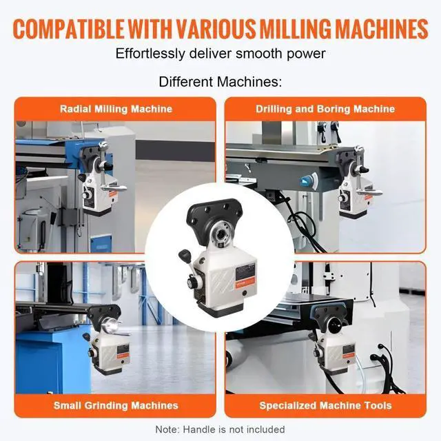 Alt view image 14 of 15 - Power Feed X-Axis 150 Lbs Torque for Bridgeport Type Milling Machines 0-200 RPM