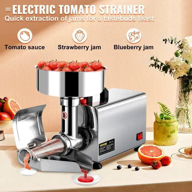 Alt view image 3 of 8 - VEVOR Electric Tomato Strainer Tomato Milling Machine Stainless Steel Tomato Grinder