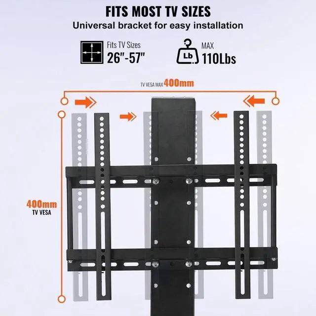 Alt view image 5 of 8 - VEVOR 28" Motorized Tv Lift Mount Bracket For 26-57" Tvs 700mm Stroke Electric Durable
