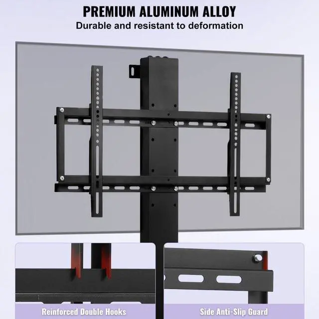 Alt view image 3 of 7 - VEVOR Motorized TV Lift Stroke Length 31 Inches Motorized TV Mount Fit for Max.60 Inch TV Lift with Remote Control Height Adjustable 42-73 Inch,Load Capacity 132 Lbs
