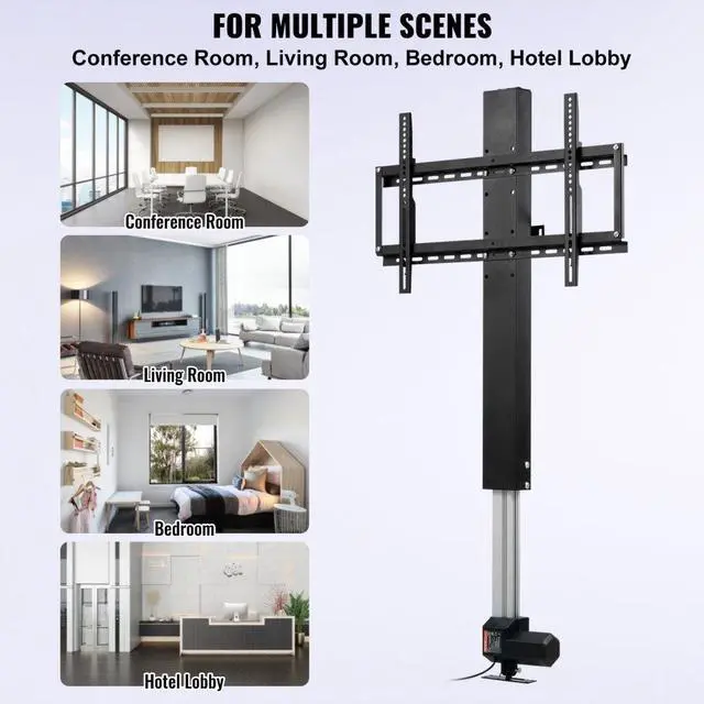 Alt view image 6 of 7 - VEVOR Motorized TV Lift Stroke Length 31 Inches Motorized TV Mount Fit for Max.60 Inch TV Lift with Remote Control Height Adjustable 42-73 Inch,Load Capacity 132 Lbs
