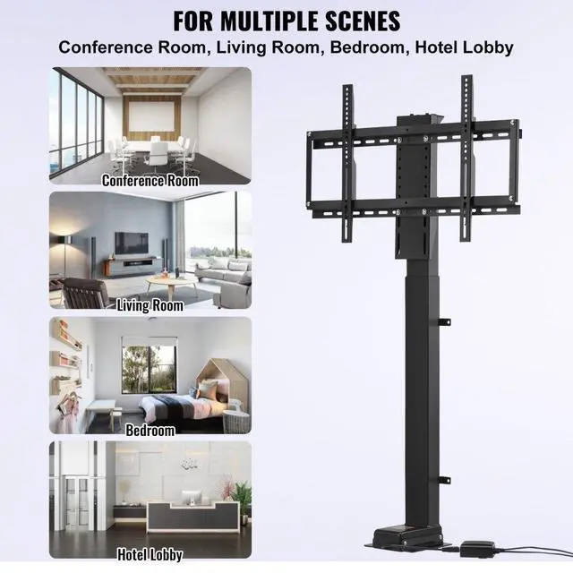 Alt view image 7 of 8 - VEVOR Tv Lift Motor For 37 ~ 65 Tvs Height Adjustable W/ Remote Controller