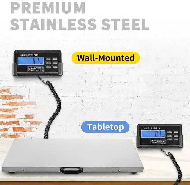 Alt view image 6 of 9 - VEVOR 700lbs Digital Livestock Vet Scale Lcd Athlete Scale Large Pet Warehouse
