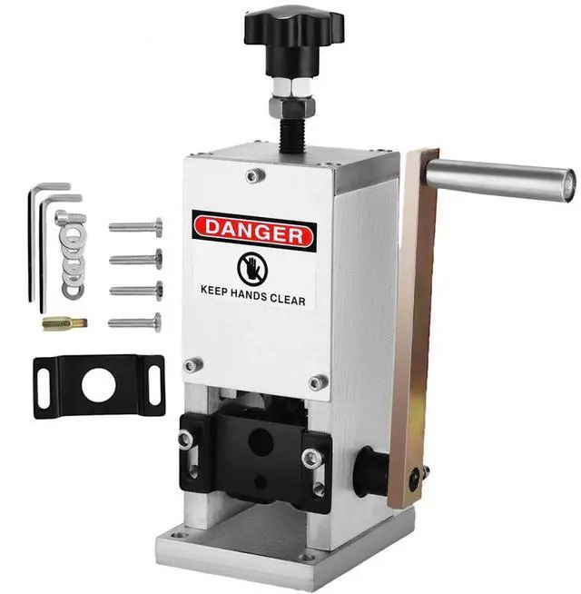 Alt view image 2 of 8 - VEVOR Manual Wire Stripping Machine Portable Scrap Cable Stripper Hand Crank Drill