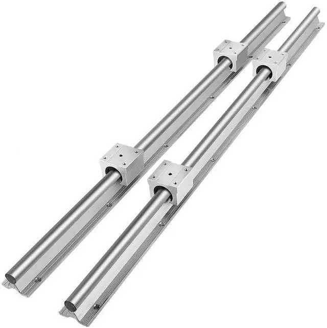 Alt view image 2 of 8 - VEVOR Sbr16-800mm 2x Linear Rail Set 4x Bearing Block Linear Rail Machinery 16mm