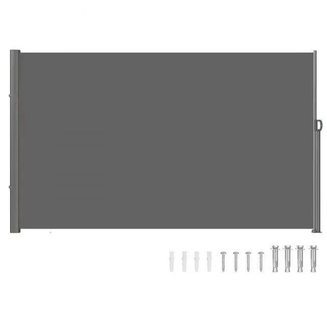 Alt view image 2 of 8 - VEVOR Retractable Side Awning Patio Screen Retractable Fence 63x118inch Privacy Screen
