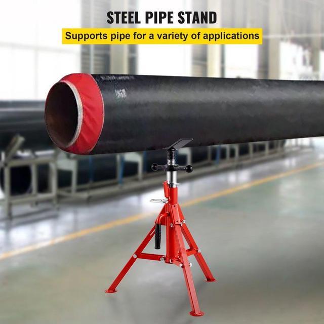 Alt view image 3 of 8 - VEVOR Pipe Jack Stand V-Head and Foldable Legs 2500LB Max. Height 42IN