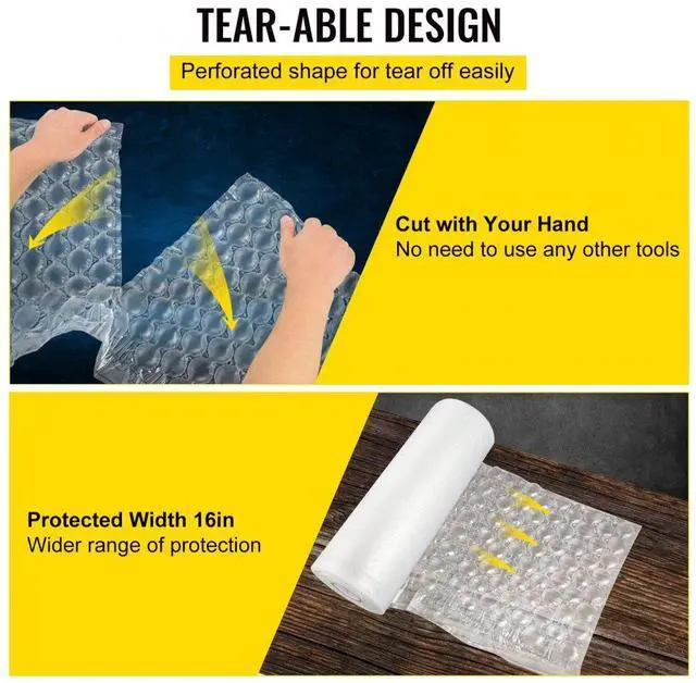 Alt view image 5 of 8 - VEVOR 984ft Air Cushion Machine Film Small Bubble Pillow Packaging Padding Roll