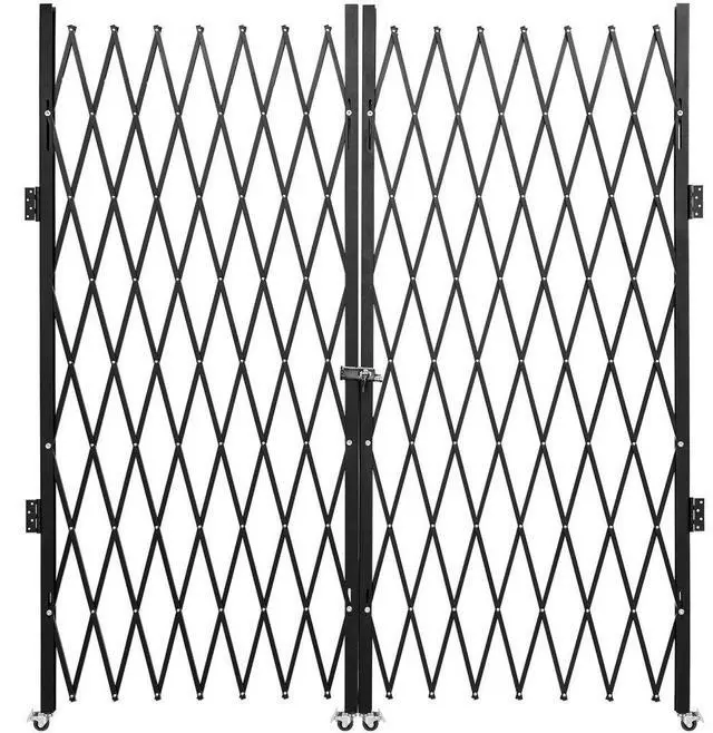 Alt view image 2 of 8 - VEVOR Double Folding Security Gate Folding Door Gate 5' H X 10' W Scissor Gate