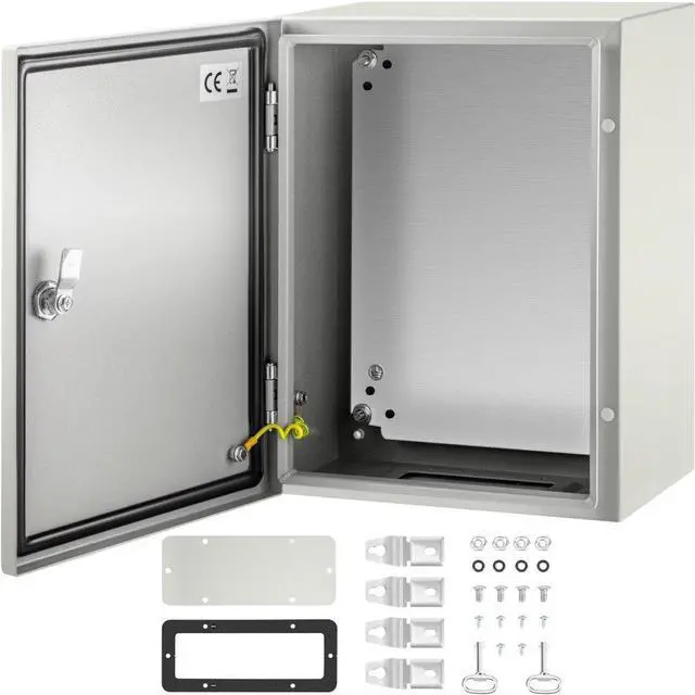 Alt view image 2 of 8 - VEVOR Steel Electrical Box Electrical Enclosure Box 16x12x8'' Carbon Steel Ip65
