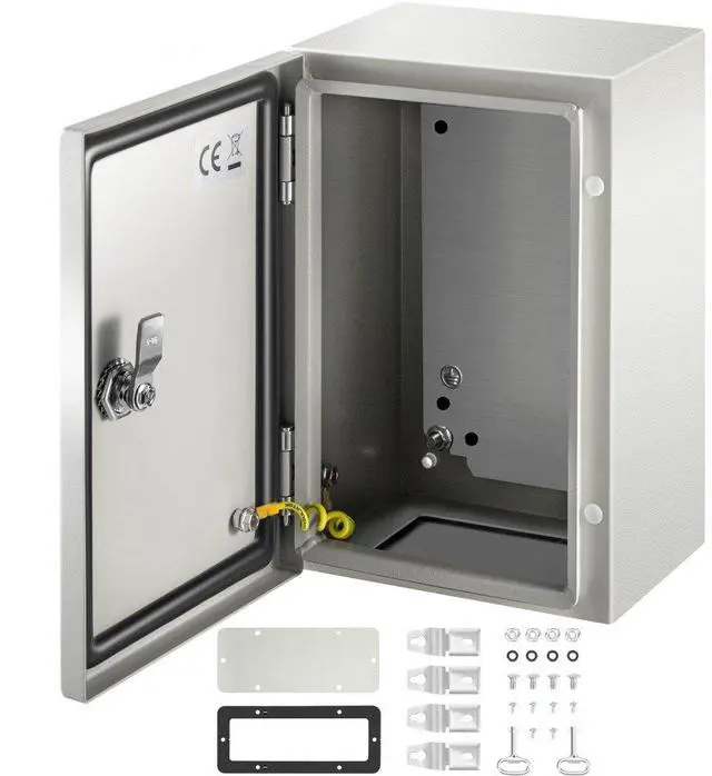 Alt view image 2 of 8 - VEVOR Steel Electrical Box Electrical Enclosure Box 12x8x6'' Carbon Steel Ip65