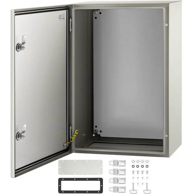 Alt view image 2 of 8 - VEVOR 24x16x10'' Carbon Steel Electrical Enclosure Wall Mount Junction Box Ip65
