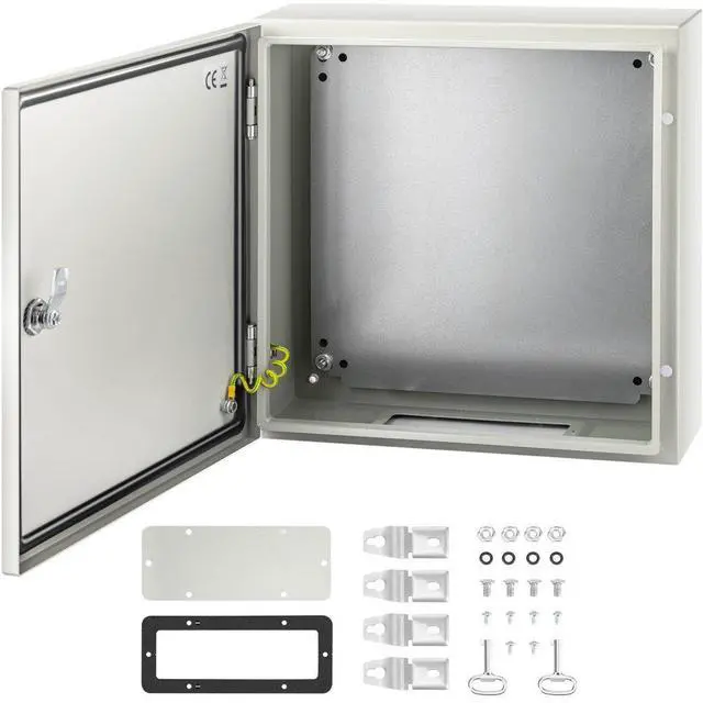 Alt view image 2 of 8 - VEVOR 16x16x6'' Carbon Steel Electrical Enclosure Wall Mount Junction Box Ip65