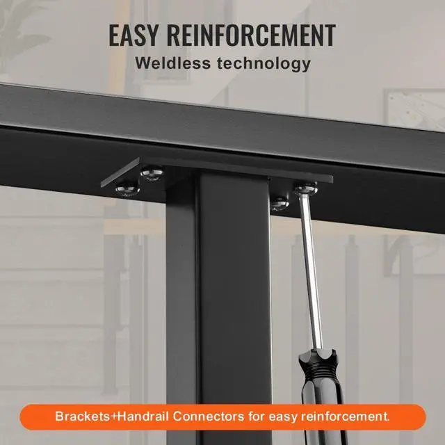 Alt view image 5 of 8 - Vevor Cable Railingpost Deck Railing 36x1.5x1.5" Diy Post Without Holes Black