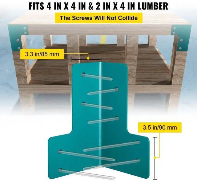 Alt view image 4 of 8 - Vevor 8pcs Workbench Corner Bracket Kit 5mm Sturdy Steel Bracket W/ Hardware Kit