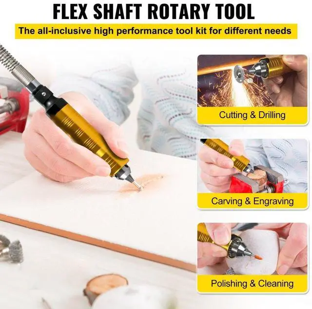 Alt view image 3 of 8 - VEVOR 780W 6.5mm Electric SR Hanging Flex Shaft Mill Jewelry Design Repair Tools