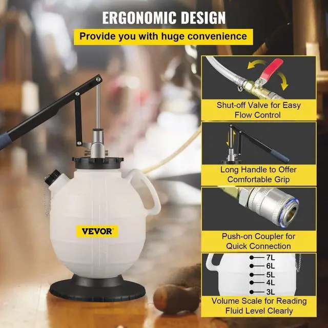 Alt view image 5 of 8 - VEVOR Transmission Fluid Pump Atf Refill Pump Kit 7.5l With 15 Common Adapters