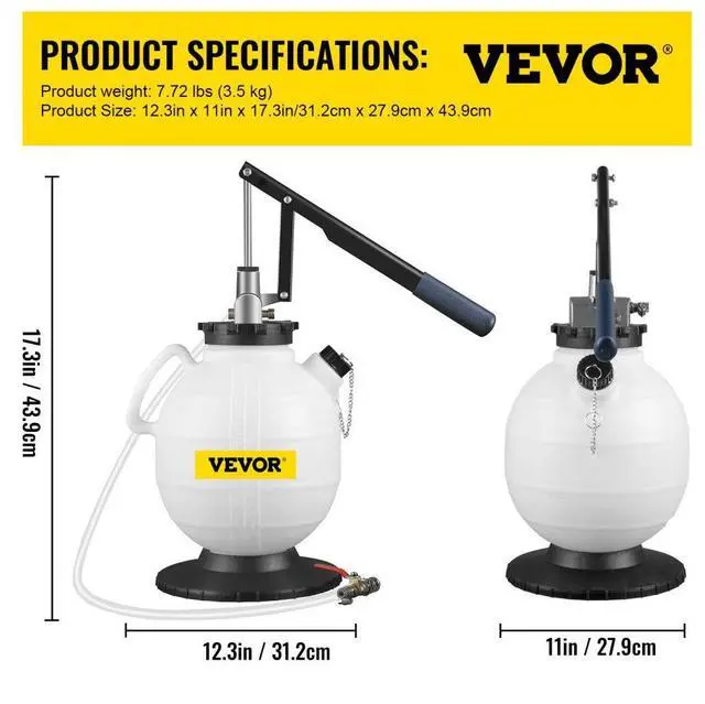 Alt view image 8 of 8 - VEVOR Transmission Fluid Pump Atf Refill Pump Kit 7.5l With 15 Common Adapters