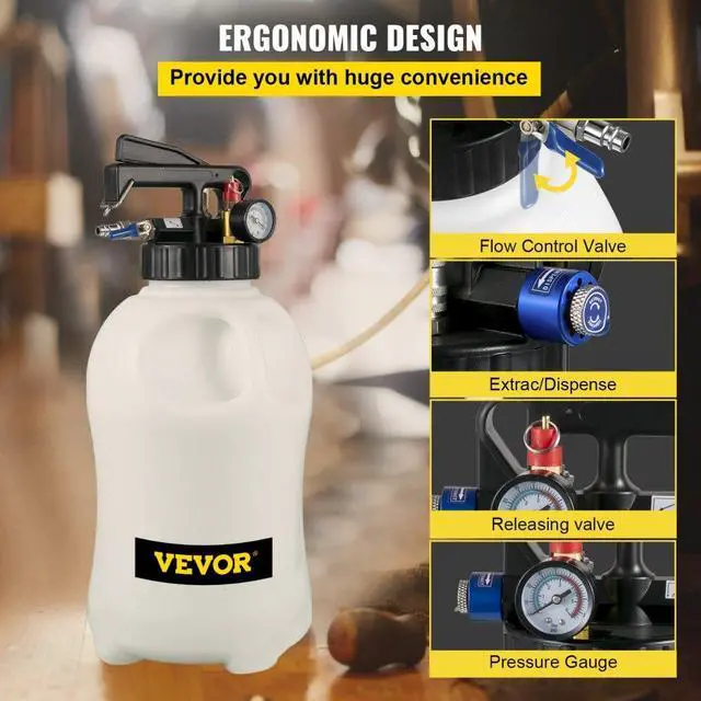 Alt view image 5 of 8 - Vevor Transmission Fluid Extractor Dispenser Atf Refill Pump Kit 10l 14 Adapters
