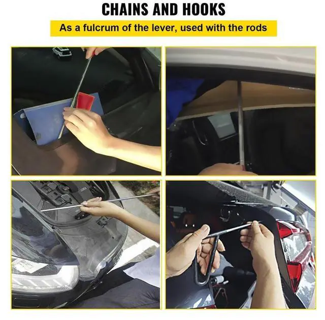 Alt view image 6 of 8 - VEVOR Rods Dent Puller Stainless Steel Paintless Repair Kits Hail Removal 20pcs