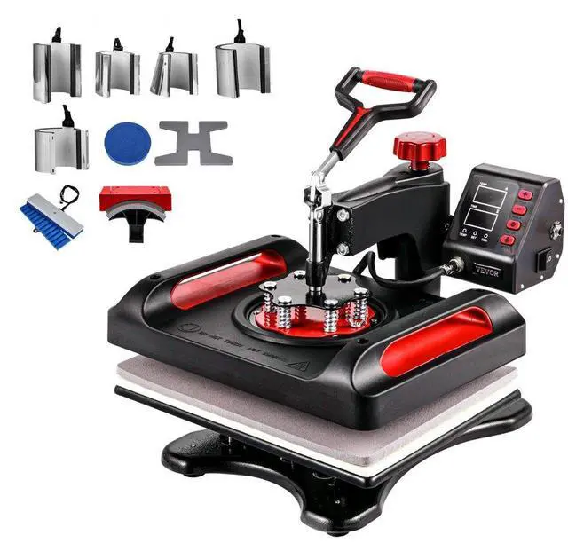 Alt view image 3 of 9 - VEVOR Heat Press Machine Sublimation Machine 15 X 12 Inch 11 In 1 Kit Heat Press