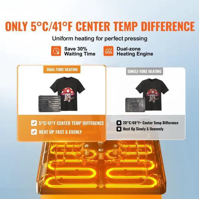 Alt view image 5 of 9 - VEVOR Heat Press Machine Sublimation Machine 15 X 12 Inch 11 In 1 Kit Heat Press