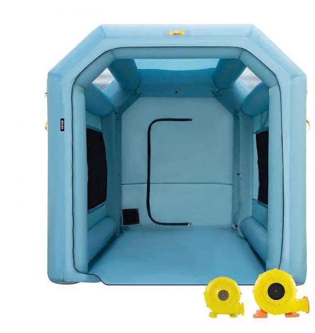 Alt view image 2 of 8 - VEVOR Inflatable Spray Booth Car Paint Tent 13x8x8.2ft Filter System 2 Blowers