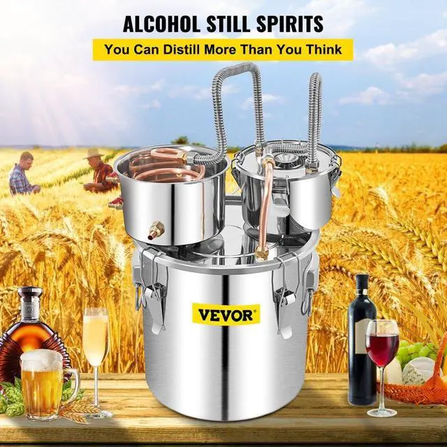 Alt view image 3 of 8 - VEVOR Moonshine Still Water Distiller 13.2gal/50l W/ Thumper Keg & Pump