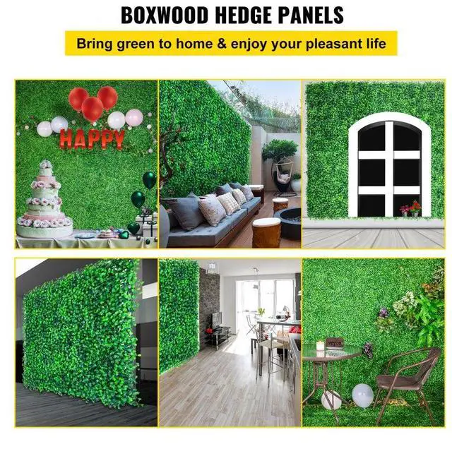 Alt view image 3 of 8 - VEVOR Artificial Boxwood Panel Boxwood Hedge Wall Panel 20pc 20x20" Garden Decor