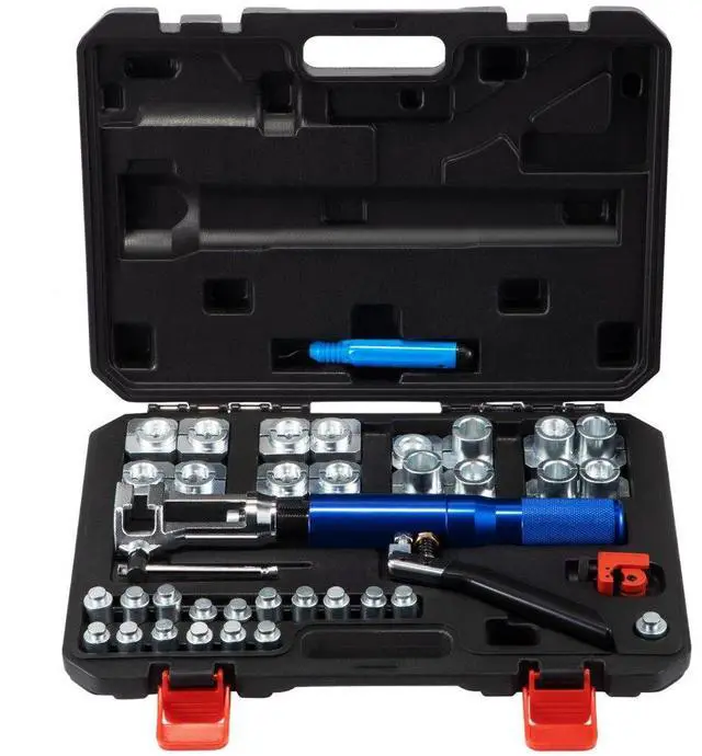 Alt view image 2 of 8 - VEVOR Hydraulic Flaring Tool Kit Double Flaring Tool 45 For 3/16" To 1/2" Tube