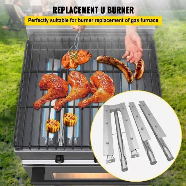 Alt view image 3 of 8 - Vevor Bbq Burners Replacement Burner Grill Part Kit Stainless Steel Gas Bbq Part