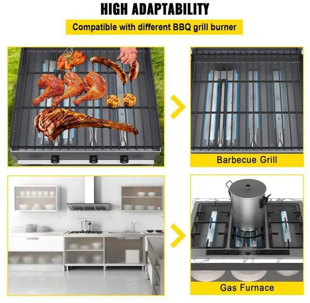 Alt view image 7 of 8 - Vevor Bbq Burners Replacement Burner Grill Part Kit Stainless Steel Gas Bbq Part
