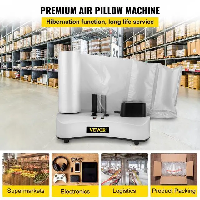 Alt view image 3 of 8 - VEVOR Air Cushion Machine Air Pillow Machine 7.2-7.8 Ft/min Bubble Sealing Speed