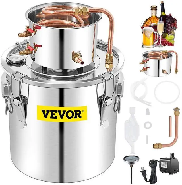 Alt view image 2 of 8 - VEVOR Moonshine Still Water Distiller Brewing Kit 13.2gal W/ Water Pump