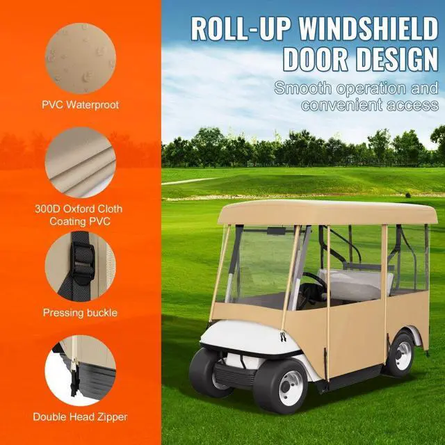 Alt view image 6 of 8 - 4 Passenger Golf Cart Cover Enclosure Fit Ezgo Yamaha Club Car Waterproof 79"