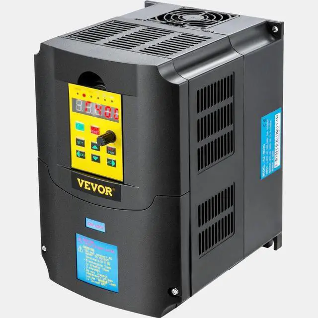 Alt view image 2 of 15 - VEVOR Variable Frequency Drive, AC 220V Input 4KW Variable Frequency CNC Drive Inverter Converter, VFD 5.5HP 1 or 3 Phase Input, 3 Phase Output, CNC Motor Inverter Converter for Motor Speed Control