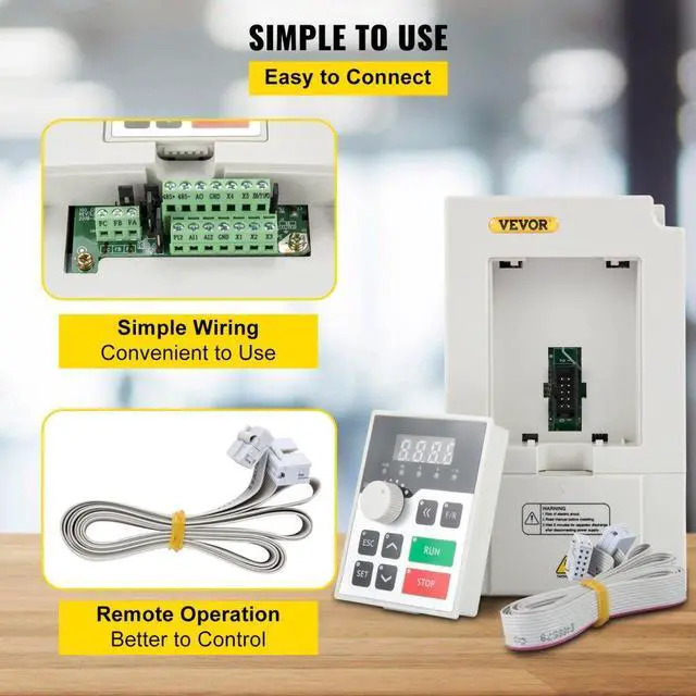 Alt view image 7 of 15 - VEVOR Variable Frequency Drive, AC 220V Input 3KW Variable Frequency CNC Drive Inverter Converter, VFD 4HP 1 or 3 Phase Input, 3 Phase Output, CNC Motor Inverter Converter for Motor Speed Control