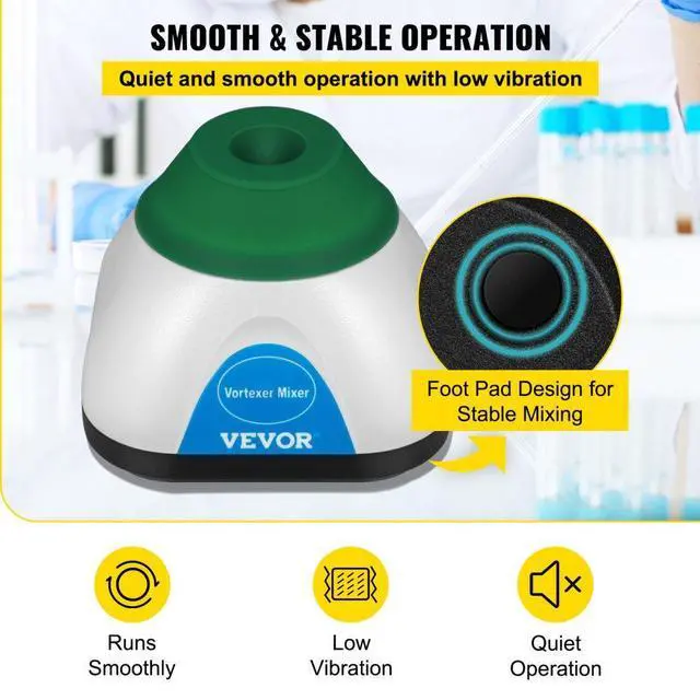 Alt view image 7 of 8 - VEVOR Vortex Mixer, 6000rpm Mini Vortex Mixer Shaker Touch Function USB Charging Vortex Shaker, Mix Up to 50ML 6mm Orbital Diameter for Paint Tattoo Ink Test Tube Nail Polish, Test Tube Included
