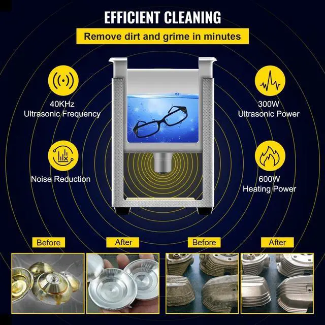 Alt view image 5 of 9 - VEVOR 15l Ultrasonic Cleaner Heater Timer 600w 40khz Jewelry Cleaning Machine