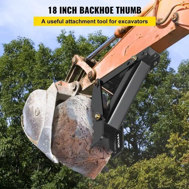 Alt view image 3 of 8 - VEVOR  18"  Backhoe Thumb 1/2" Steel Plate Excavator Universal Claw for Tractor